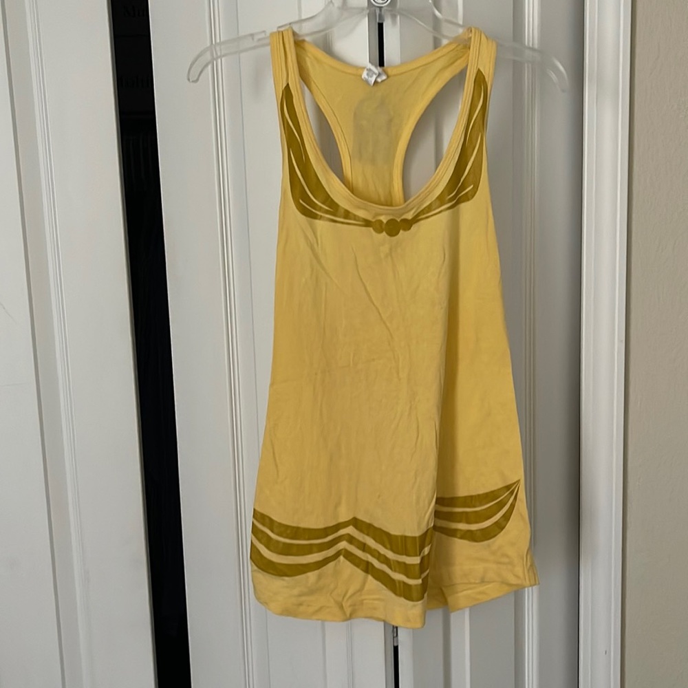 Belle tank top - Disney theme yellow racer back tank like new
